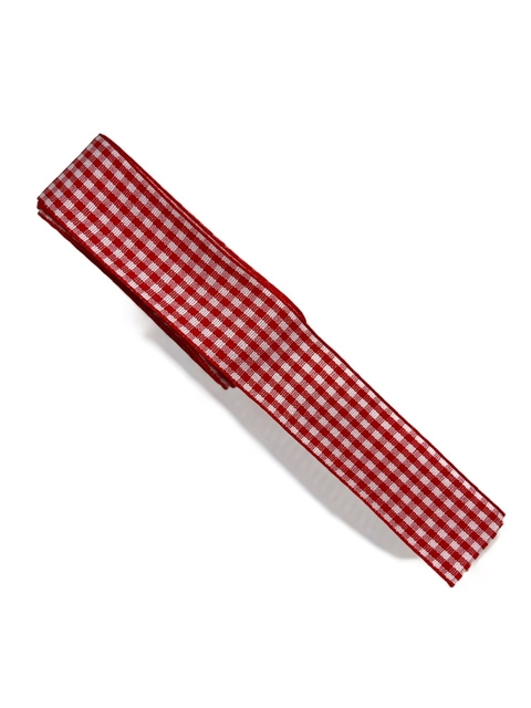 FITA IMPORTADA XADREZ VERMELHO 25MM 3 METROS