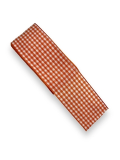FITA IMPORTADA XADREZ LARANJA 38MM 3 METROS