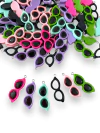 PINGENTE DE RESINA OCULOS COM 05 UNIDADES