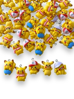 PINGENTE DE RESINA PIKACHU COM 05 UNIDADES