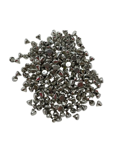 APLIQUE SPIKE 8MM PRATA (20 UNIDADES)