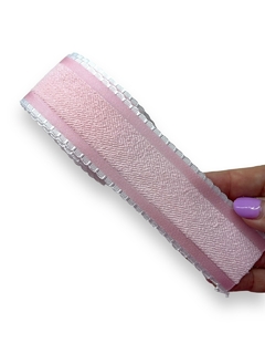 FITA BORDADA COM BABADINHO 38MM ROSA (2 METROS) - comprar online