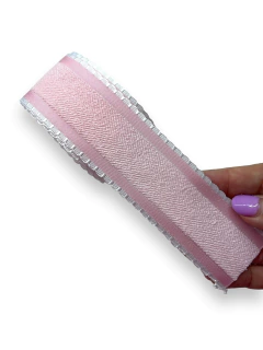 FITA BORDADA COM BABADINHO 38MM ROSA (2 METROS) - comprar online