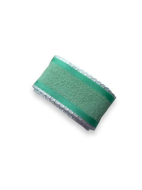 FITA BORDADA COM BABADINHO 38MM VERDE CANDY (2 METROS)