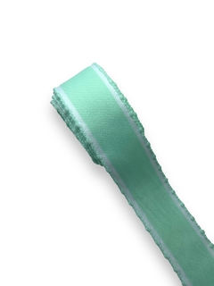 FITA TECIDO ESPECIAL COM BORDA POMPOM 38MM VERDE (2 METROS)