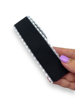 FITA QUADRICULADA COM BORDA BRANCA 38MM BLACK (2 METROS) - comprar online