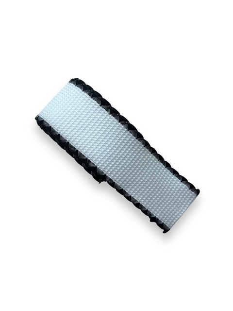 FITA QUADRICULADA COM BORDA PRETA 38MM WHITE (2 METROS)