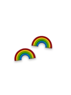 APLIQUE EMBORRACHADO ARCO IRIS / VERMELHO,AMARELO SOL,VERDE LIMÃO, AZUL CLARO,BRANCO (2 UNIDADES)
