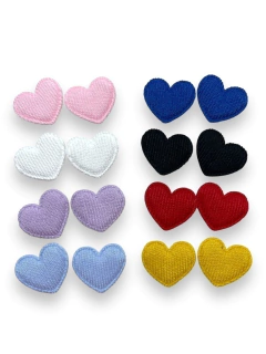 APLIQUE CORAÇÃO EM COTELÊ COM 02 UNIDADES na internet