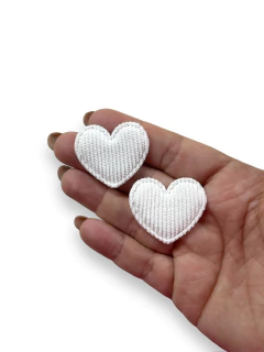 APLIQUE CORAÇÃO EM COTELÊ COM 02 UNIDADES - Sonhos da Lorena