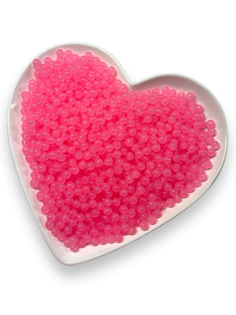 BOLA TRANSLUCIDA ROSA CHICLETE 8MM COM 30 GRAMAS