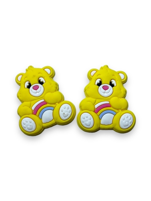 APLIQUE EMBORRACHADO URSINHO CARINHOSO AMARELO 3CM (2 UNIDADES)