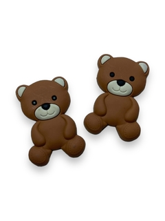 APLIQUE EMBORRACHADO URSO INTEIRO CAFÉ 3CM (2 UNIDADES)