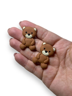 APLIQUE EMBORRACHADO URSO INTEIRO CAFÉ 3CM (2 UNIDADES) - comprar online