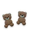 APLIQUE EMBORRACHADO URSO INTEIRO MARROM 3CM (2 UNIDADES)