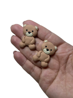 APLIQUE EMBORRACHADO URSO INTEIRO MARROM 3CM (2 UNIDADES) - comprar online