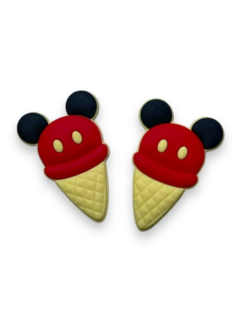 APLIQUE EMBORRACHADO PERSONAGEM SORVETE MICKEY 3CM (2 UNIDADES)