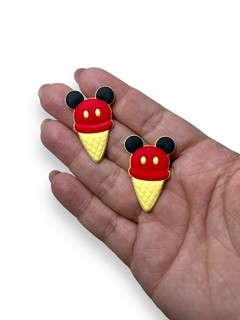 APLIQUE EMBORRACHADO PERSONAGEM SORVETE MICKEY 3CM (2 UNIDADES) - comprar online