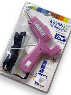 PISTOLA COLA QUENTE DE BASTÃO FINO ROSA EMMAYI