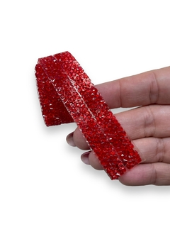 MANTA DE STRASS VERMELHA 1CM X 40CM (2 UNIDADES) - comprar online