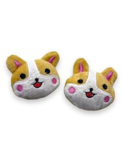 APLIQUE PELUCIA CACHORRO C/ROSA (2 UNIDADES)