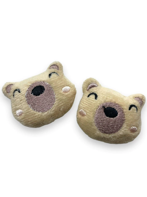 APLIQUE PELUCIA URSINHO MARROM (2 UNIDADES)
