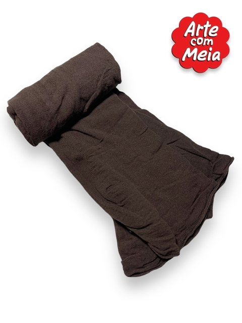 MEIA DE SEDA ARTE COM MEIA MARROM COM 2 UND