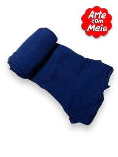 MEIA DE SEDA ARTE COM MEIA AZUL MARINHO COM 2 UND