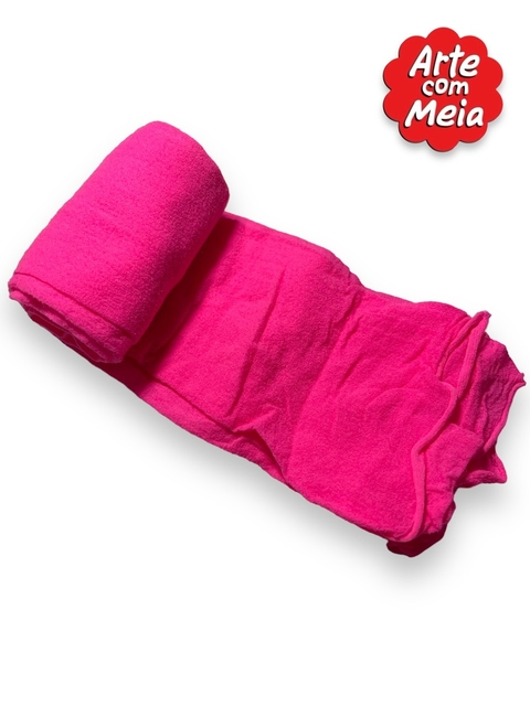 MEIA DE SEDA ARTE COM MEIA ROSA NEON COM 2 UND