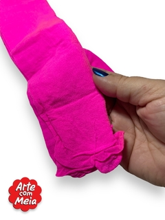 Imagem do MEIA DE SEDA ARTE COM MEIA ROSA CHOQUE COM 2 UND