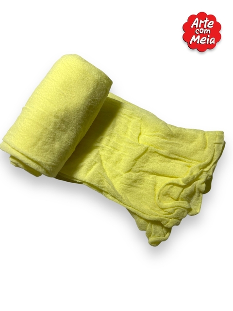 MEIA DE SEDA ARTE COM MEIA AMARELO CANDY COM 2 UND