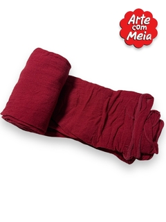MEIA DE SEDA ARTE COM MEIA VERMELHO CRAVO COM 2 UND