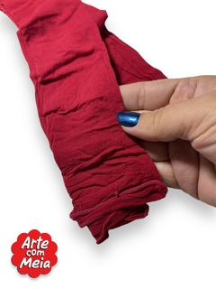 MEIA DE SEDA ARTE COM MEIA VERMELHO CRAVO COM 2 UND - comprar online