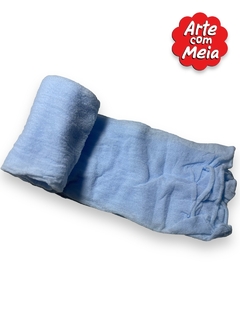 MEIA DE SEDA ARTE COM MEIA AZUL BEBE PACOTE COM 2 UNIDADES