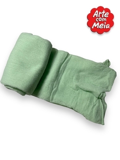 MEIA DE SEDA ARTE COM MEIA VERDE AGUA COM 2 UND