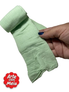 Imagem do MEIA DE SEDA ARTE COM MEIA VERDE AGUA COM 2 UND