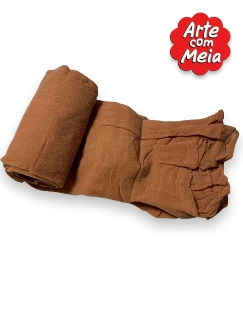 MEIA DE SEDA ARTE COM MEIA CARAMELO COM 2 UND