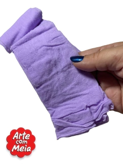 MEIA DE SEDA ARTE COM MEIA LILÁS CLARO COM 2 UND - Sonhos da Lorena