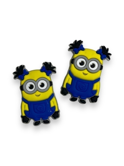 APLIQUE EMBORRACHADO MENINA MINIONS AZUL ESCURO (MEU MALVADO FAVORITO) 3CM (2 UNIDADES)