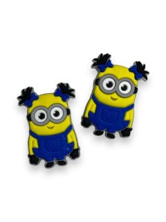 APLIQUE EMBORRACHADO MENINA MINIONS AZUL ESCURO (MEU MALVADO FAVORITO) 3CM (2 UNIDADES) - loja online