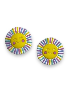 APLIQUE EMBORRACHADO SOL DE VERAO COLORIDO 3CM (2 UNIDADES) na internet