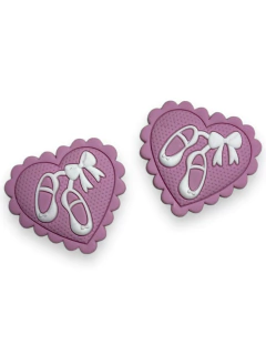 APLIQUE EMBORRACHADO CORAÇAO BAILARINA ROSA (2 UNIDADES) na internet