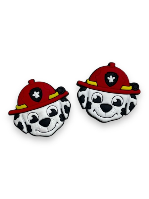 APLIQUE EMBORRACHADO PATRULHA CANINA MARSHALL 3CM (2 UNIDADES)