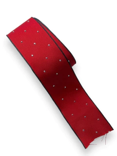 FITA TRABALHADA COM BORDA E STRASS 38MM (2 METROS) - Sonhos da Lorena