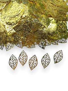 FOLHA DE METAL DOURADA 3,5CM (5 UNIDADES)