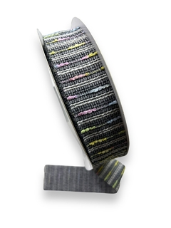FITA TWEED TRABALHADA COM FIOS CANDY 38MM (METRO) - comprar online