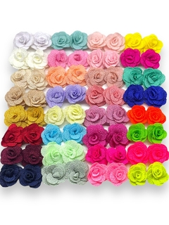 FLOR DE TECIDO P COM 2 UNIDADES
