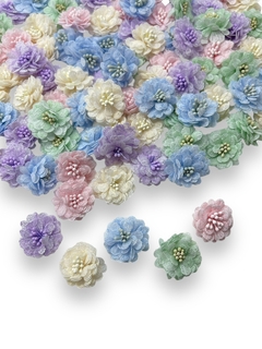 APLIQUE FLOR DE TECIDO BELA 3CM (2 UNIDADES) - comprar online