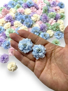 APLIQUE FLOR DE TECIDO BELA 3CM (2 UNIDADES) - loja online