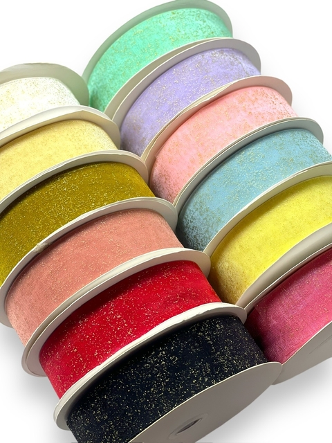 FITA ORGANZA FOIL DOURADO 38MM (2 METROS)
